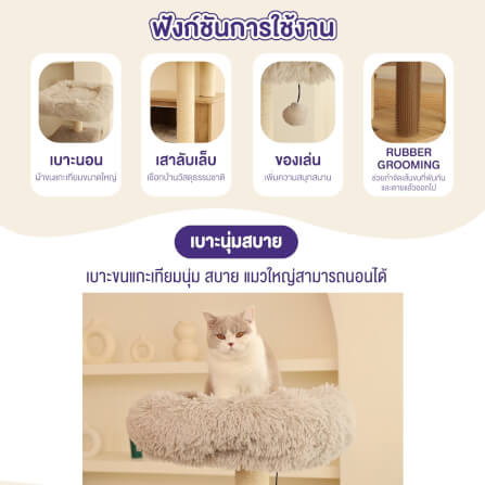 คอนโดแมว Catry รุ่น Cat Tree Casio สีเทา_2